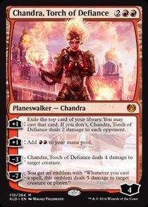 FOIL)反逆の先導者、チャンドラ/Chandra, Torch of Defiance(KLD)(英語 