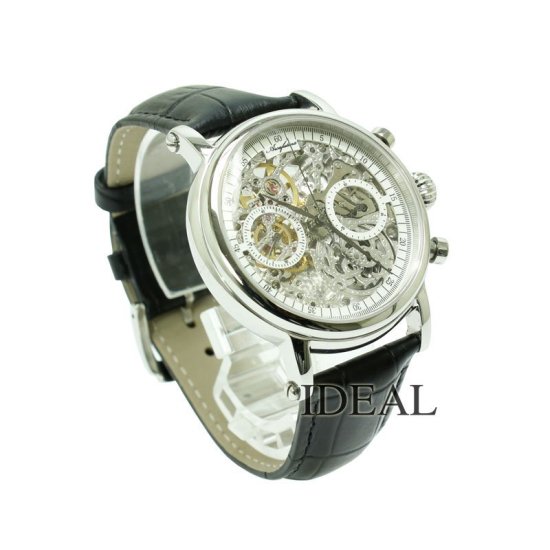 特価品 アルカフトゥーラ クロノ スケルトン CW3002BK 手巻 腕時計 メンズ ARCAFUTURA - IDEAL