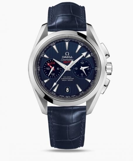 オメガ ｼｰﾏｽﾀｰｱｸｱﾃﾗ 231 13 43 52 03 001 腕時計 メンズ Omega Seamaster レザーベルト ブルー プレゼント ラッピング無料 クリスマスプレゼント Ideal