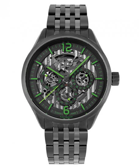 特価 ユーロパッションウォッチ EP-S EP298-20 自動巻 腕時計 メンズ EURO PASSION WATCH ブラック メタルブレス -  IDEAL
