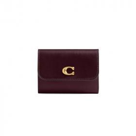 コーチ エッセンシャル カード ホルダー ウォレット・カラーブロック CBF60 B4MER b4/merlot multi メルローマルチ 三つ折り財布 COACH  レディース