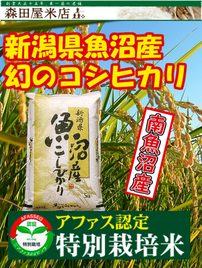 令和4年産】アファス特別栽培 減農薬 魚沼コシヒカリ 新潟県 [送料別