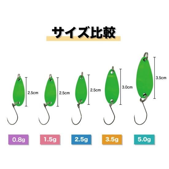 オルルド釣具】マイクロスプーン 10色セット タックルケース付き