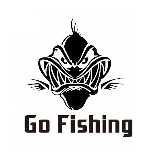 【オルルド釣具】フィッシングステッカー 「 Go Fishing！ 巨大な肉食魚」 16×16cm｜Fishing Japan by SIB -  フィッシングジャパン（公式 直営店）