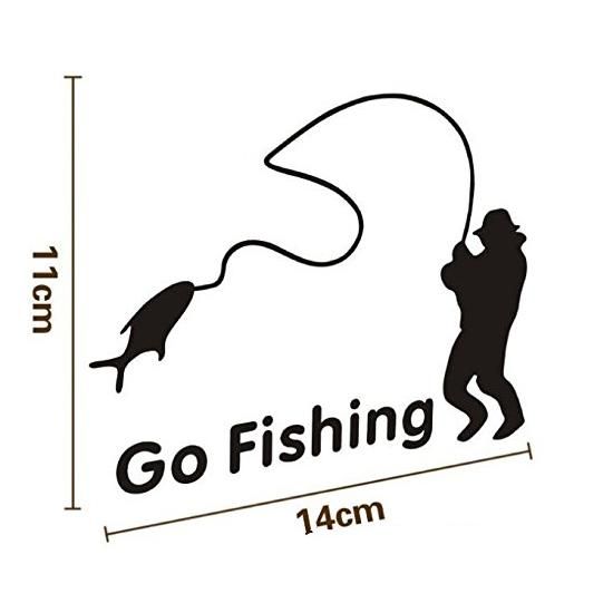 オルルド釣具】フィッシングステッカー 「 Go Fishing！釣り人2