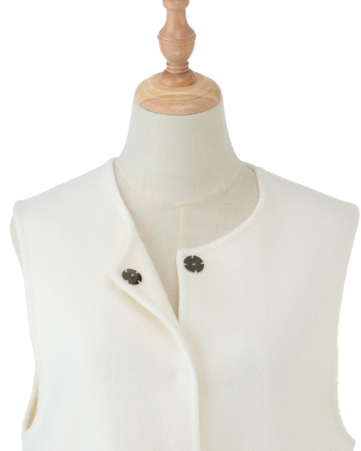 即納＋受注】ウールダブルフェイスFOXポケットジレ100