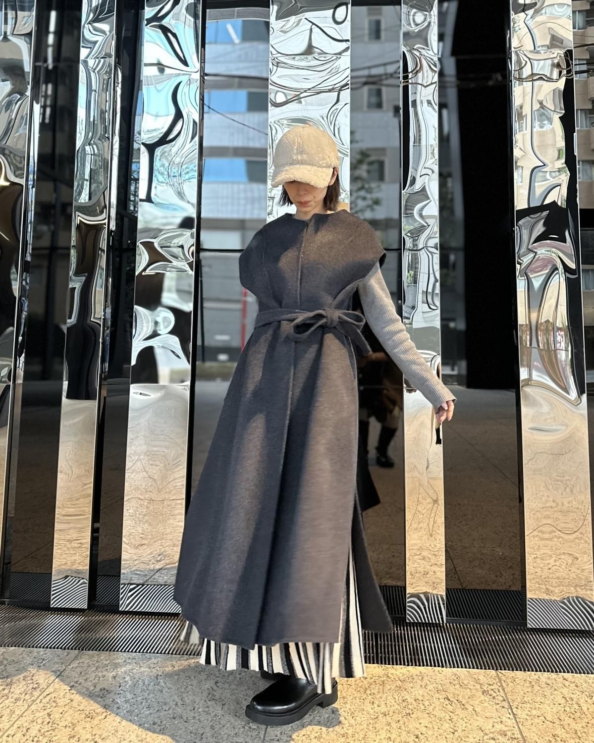 ANAYI 黒 ダブルブレスト ロングジレ