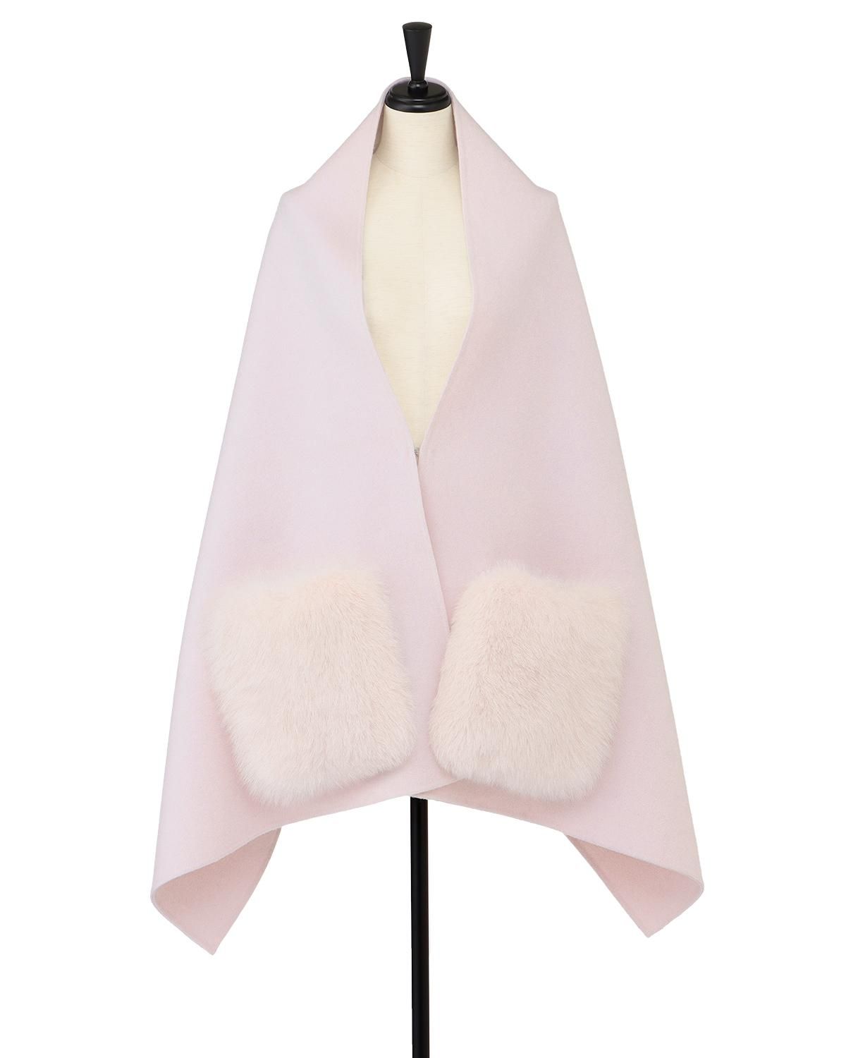 即納＋受注】ウールダブルフェイスFOXポケットストール