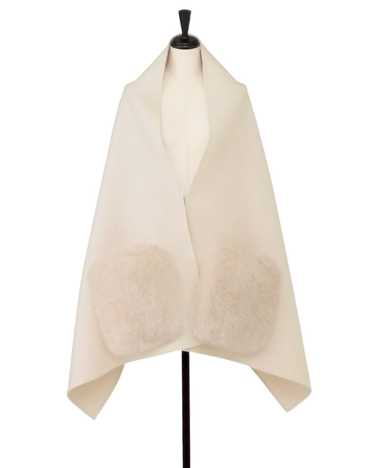 即納＋受注】ウールダブルフェイスFOXポケットストール