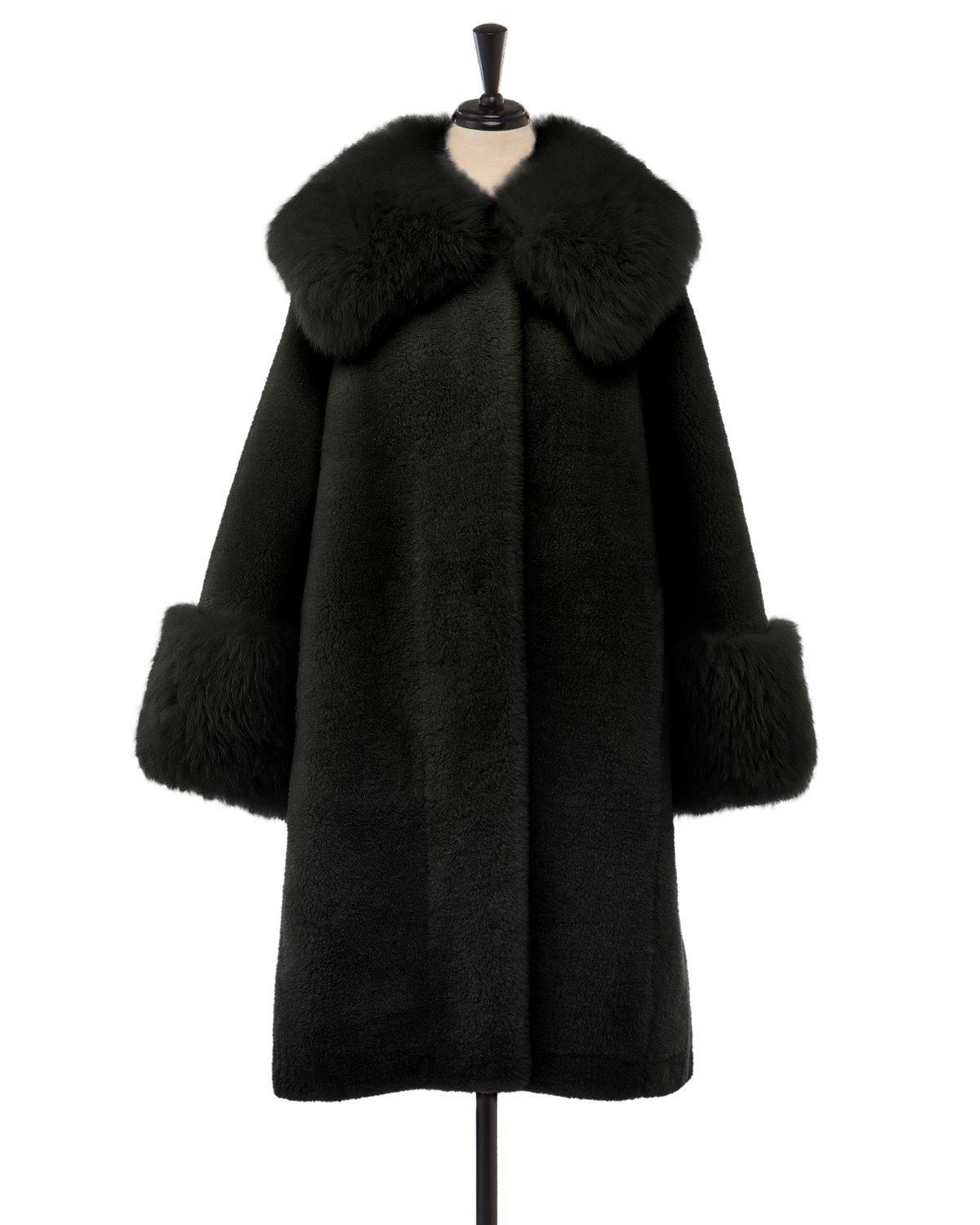 受注商品】ウールファーFOXカラー＆カフスコート