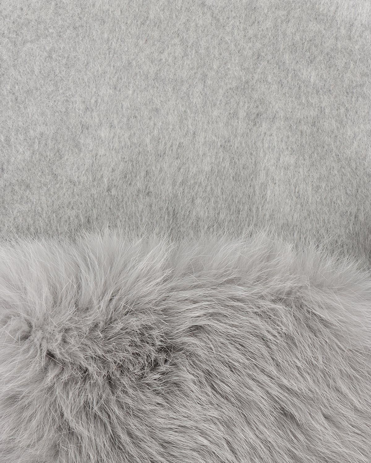 石井毛皮 u-big ウールダブルフェイスフーディーFOXカフスジャケット