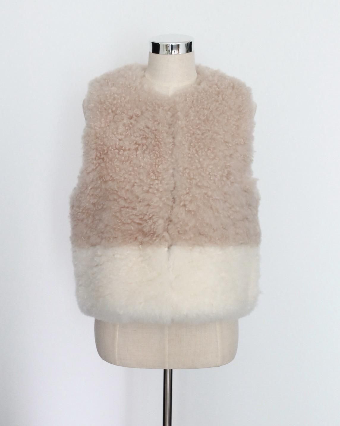 受注商品】3wayカシミヤファーベスト