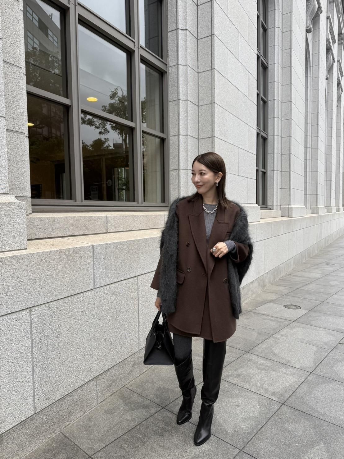 受注商品】【Saki collaboration】ウールダブルフェイスジャケットコート