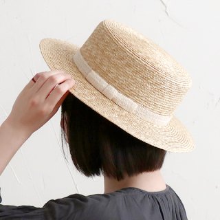 田中帽子店 × NATURAL BASIC カンカン帽 ナチュラルベーシック
