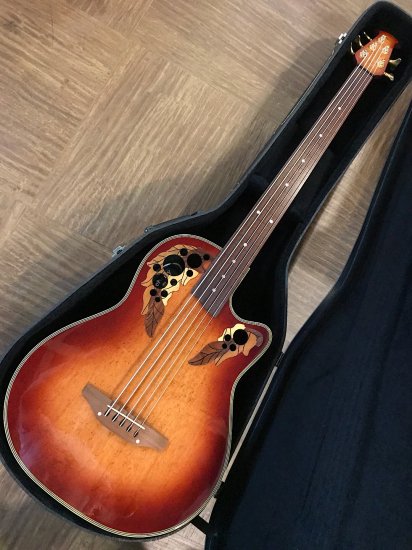 OVATION CC275 オベーションの５弦アコースティックベース！フレットレスMODです。 - ギター買取 東京 - ギターのじゃべらぼう