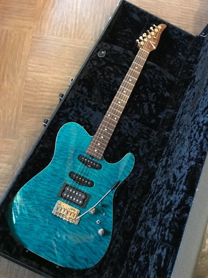 TOM ANDERSON HOLLOW-T DROPTOP ROSE NECK w/PIEZO タマ少ないローズネック／ピエゾつきのHOLLOW-Tです！人気の高いボラボラブルー！  - ギター買取 東京 - ギターのじゃべらぼう