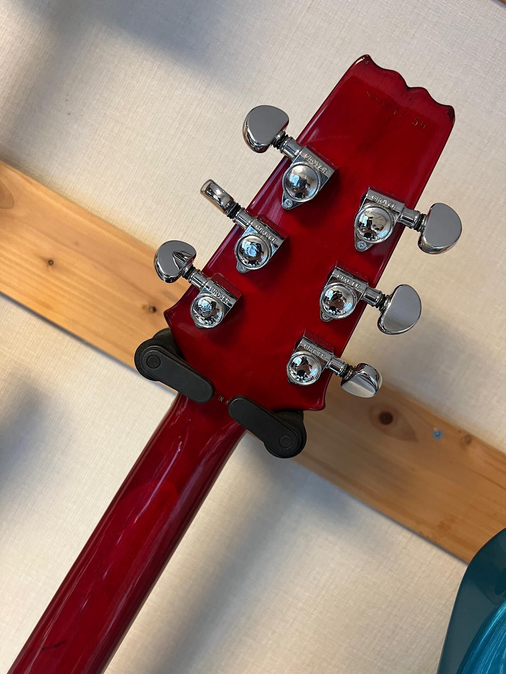 森のクマさん 専用Aria Pro Ⅱ PE-DLX パープル　※ギグバック付 Aria Pro II PE-DLX Electric Guitar Purple Flame Maple Gig