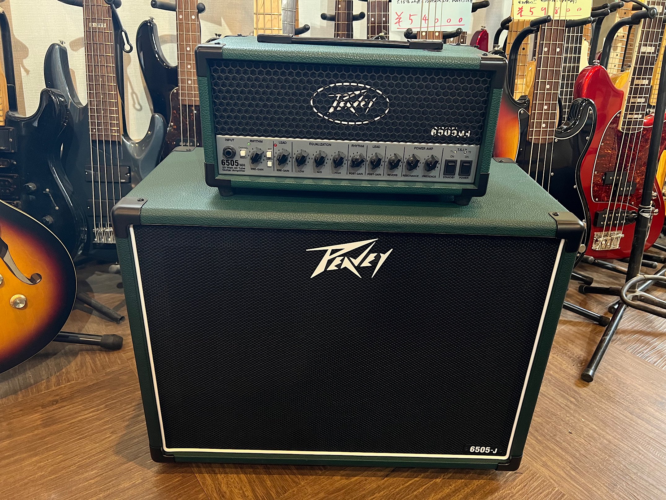 PEAVEY 6505MH J+112J CABINET SET 日本限定グリーンカバーでマッチングされたピーヴィ－６１５０SETです！ - ギター買取  東京 - ギターのじゃべらぼう