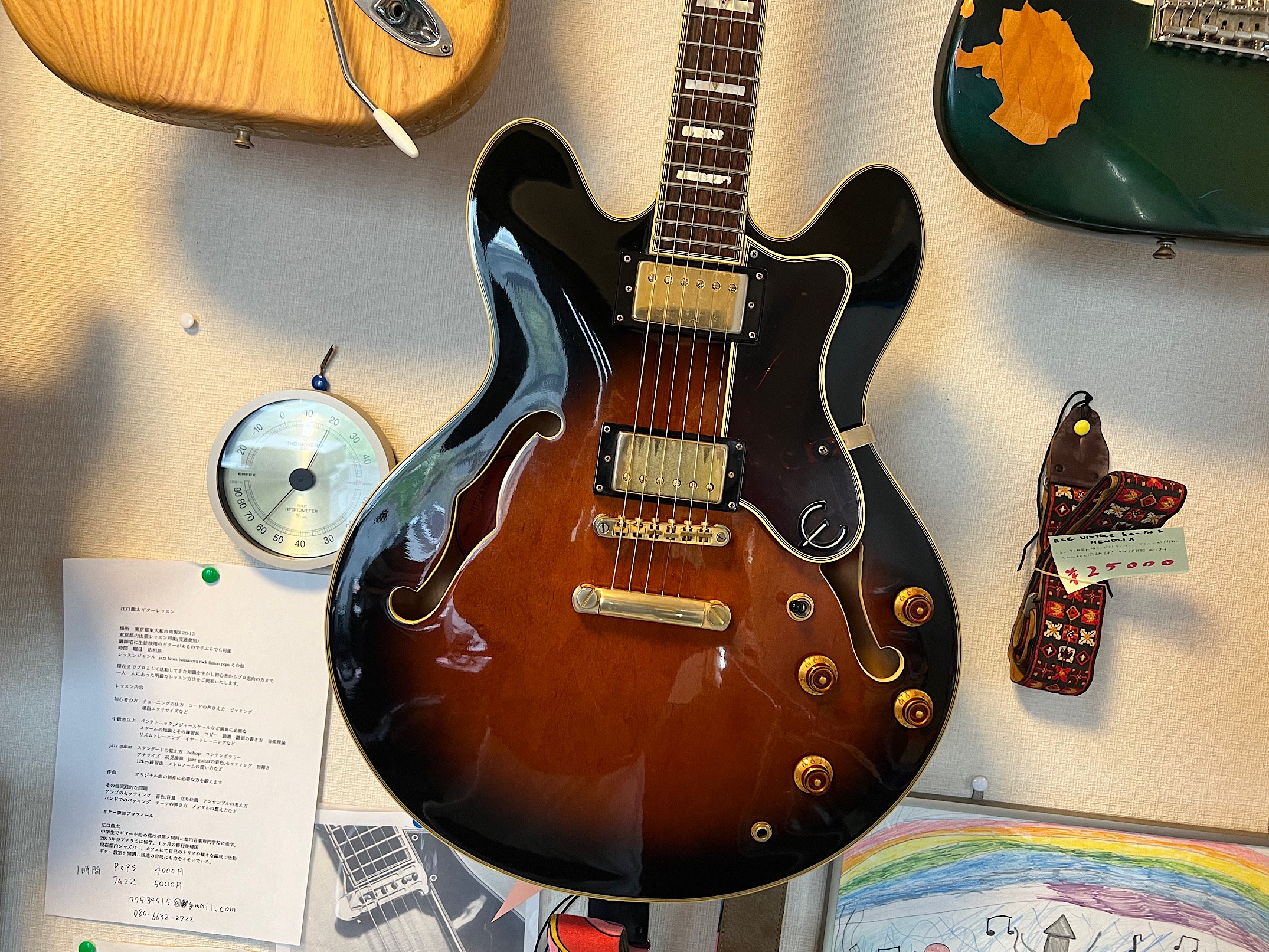 EPIPHONE SHERATONII エピフォンセミアコの上級モデルシェラトンII！高級感あるデザインがかっこいいです。 - ギター買取 東京 -  ギターのじゃべらぼう