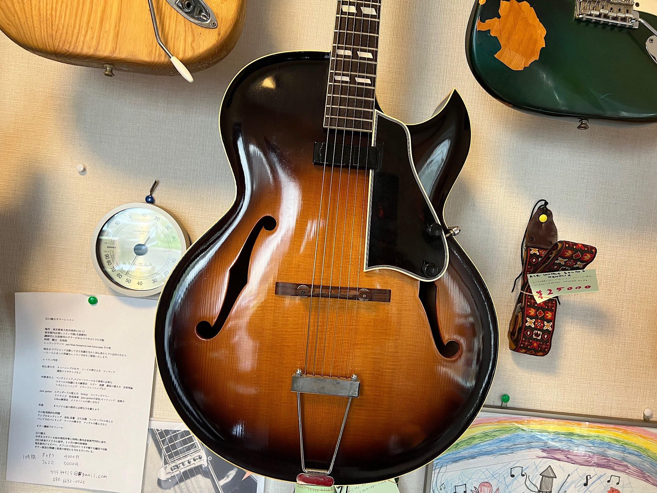 JUMBO JP-58 MOD 70年代田原楽器／JUMBOのピックギターにPUを追加