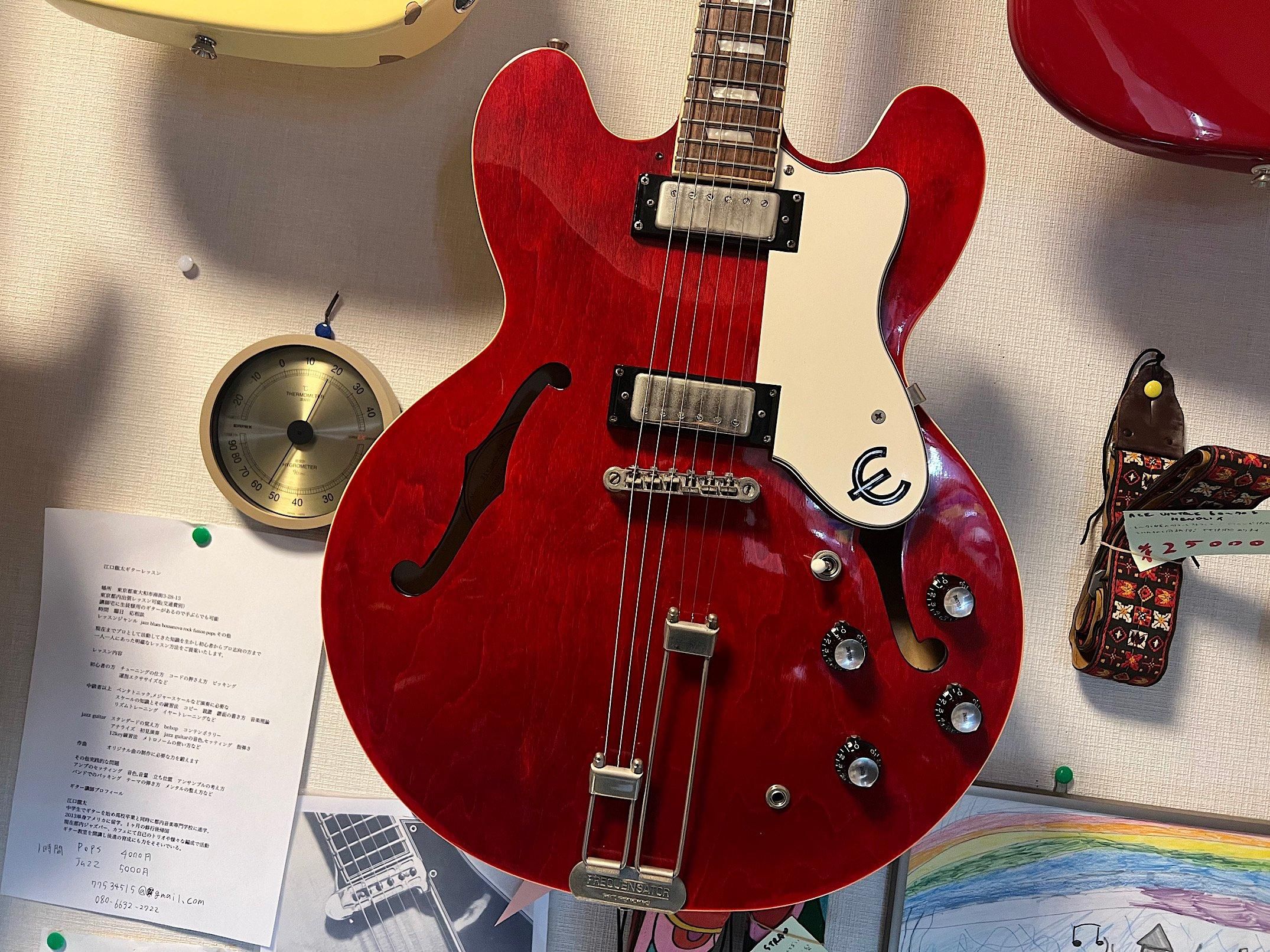 EPIPHONE RIVIERA ミニハム＆フリケンセーターテールピース仕様