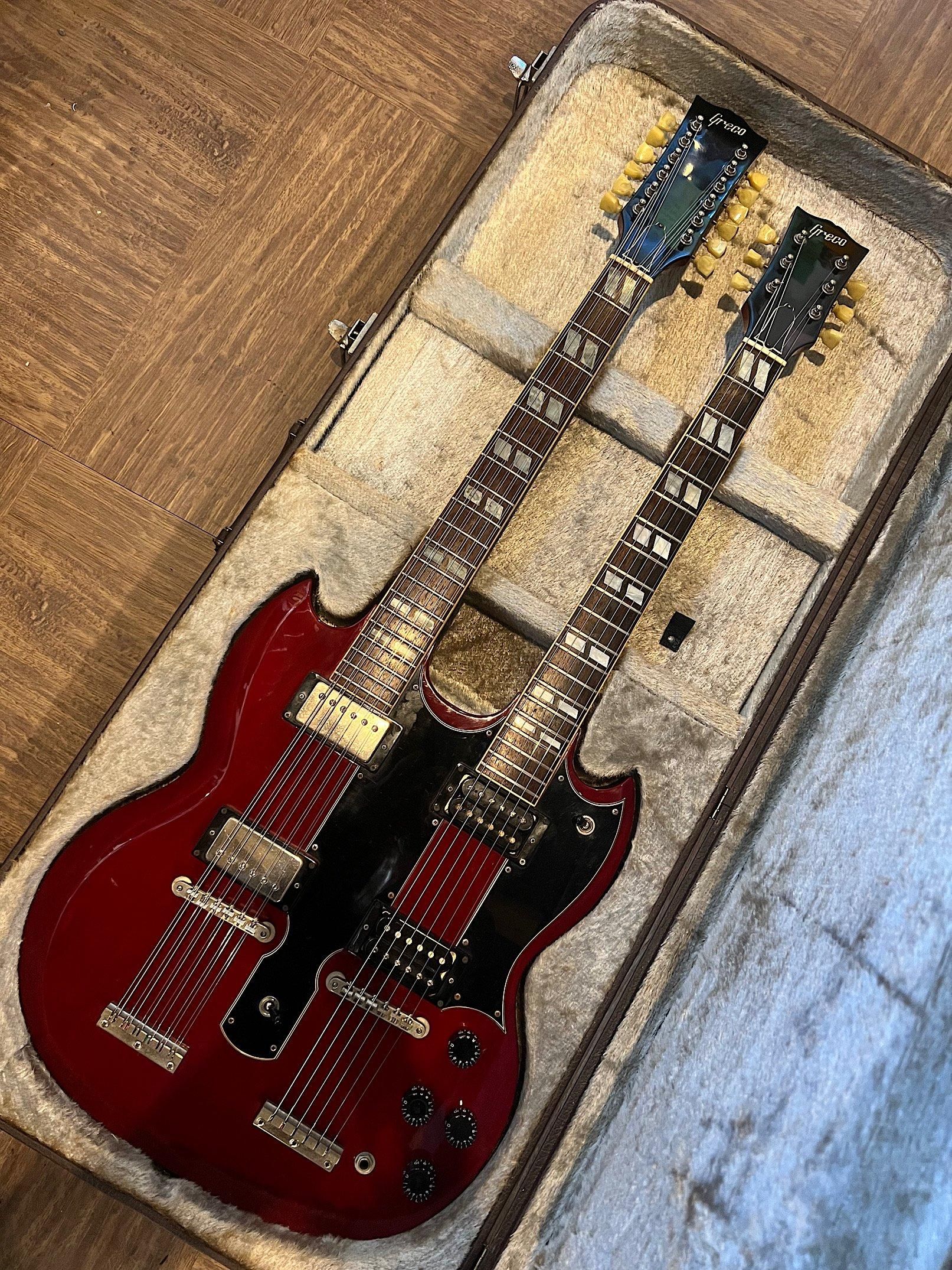 Greco ダブルネックエレキギター 赤 Yahoo!オークション