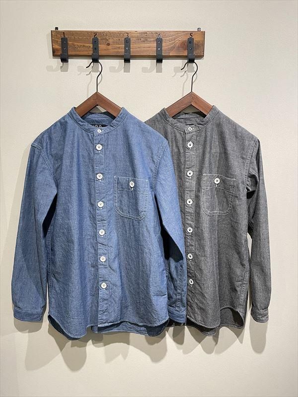 LOLO（ロロ） No.LS-383 スタンドカラーシャンブレーシャツ