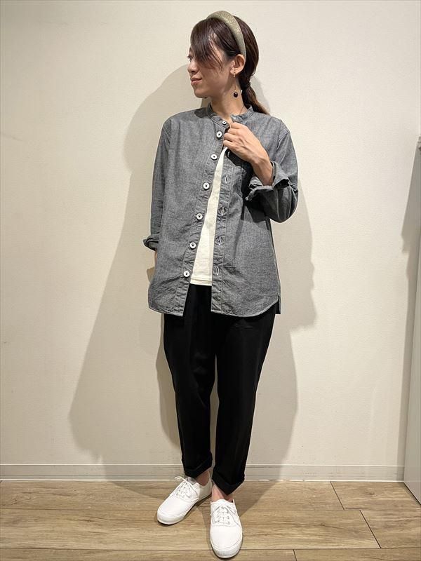 LOLO（ロロ） No.LS-383 スタンドカラーシャンブレーシャツ
