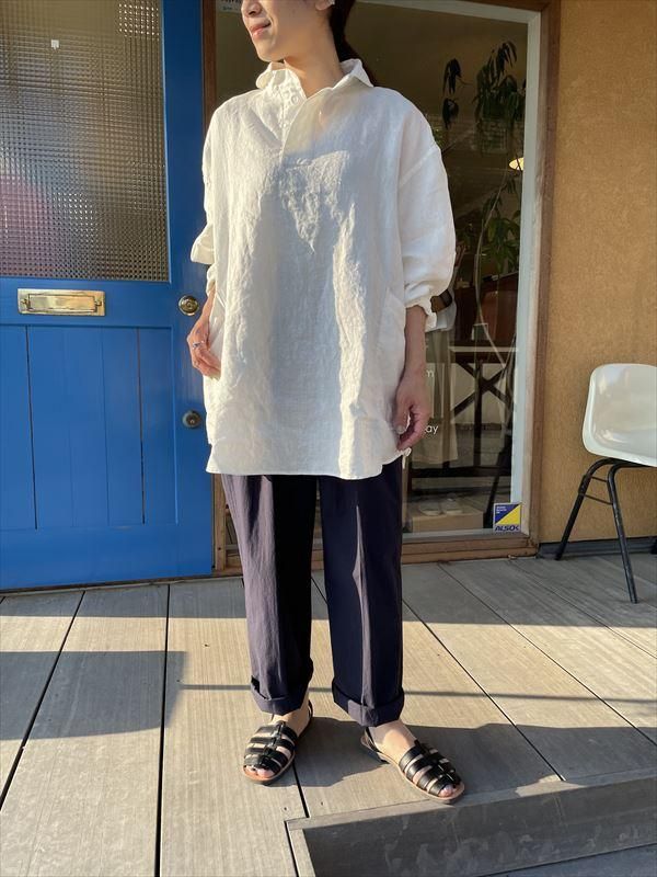 LoLo LIKE リネン プルオーバー ビッグシャツ ロロライク L 麻 LOLO LIKE（ロロライク） No.2LS-80 定番プルオーバー型ビッグ
