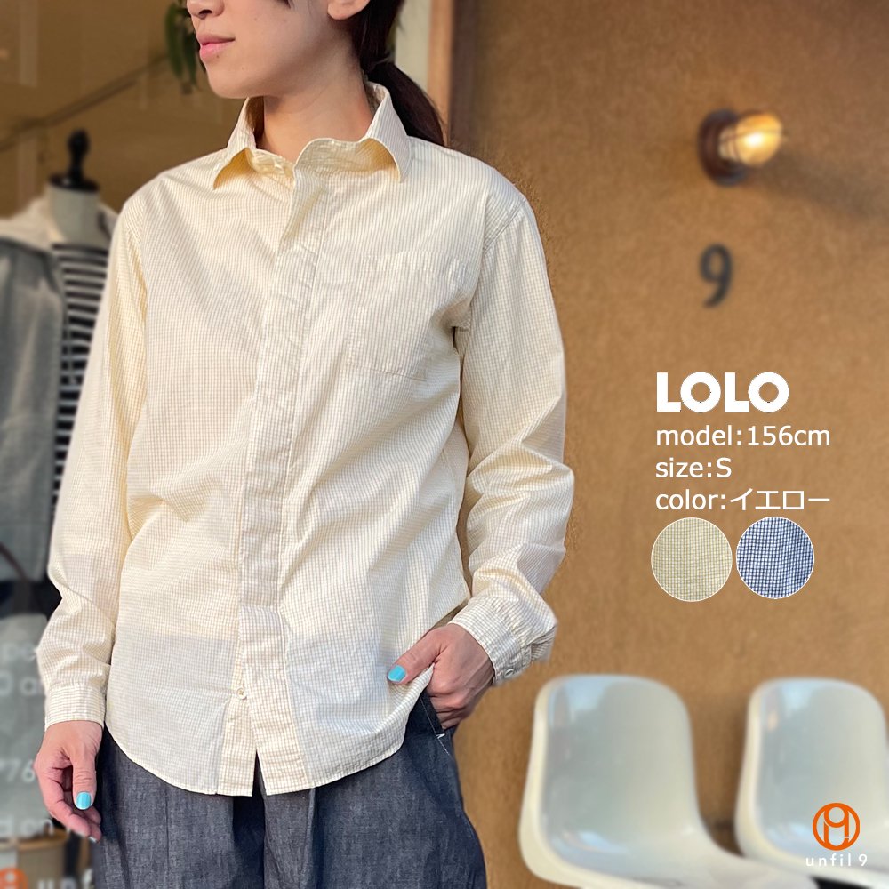 LOLO（ロロ） No.LS-397 新型比翼ミニチェックシャツ - unfil9 正規取扱｜レディース通販ショップ