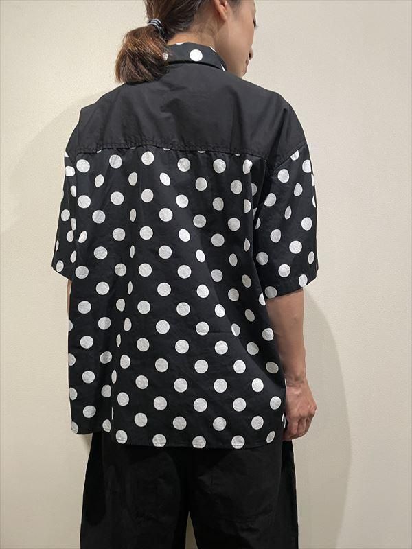 LOLO LIKE ロロライク 片玉ポケットビッグシャツ ドット 2LS-90 LOLO LIKE ロロライク 片玉ポケットビッグシャツ ドット 2LS-90
