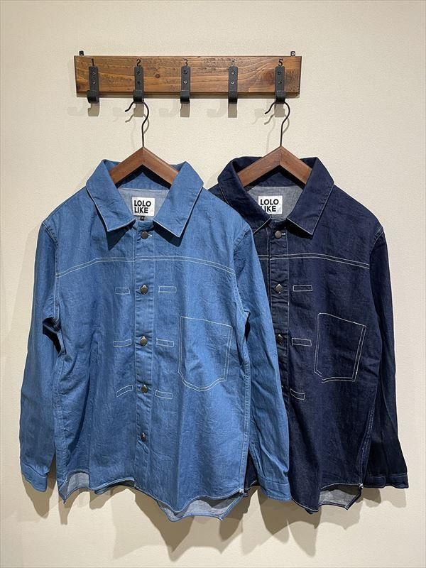 LOLO LIKE（ロロライク） No.2LS-92 銀ボタンデニムシャツ - unfil9