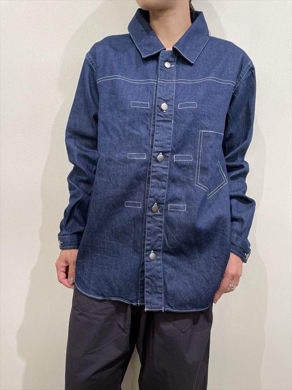 LOLO LIKE（ロロライク） No.2LS-92 銀ボタンデニムシャツ - unfil9