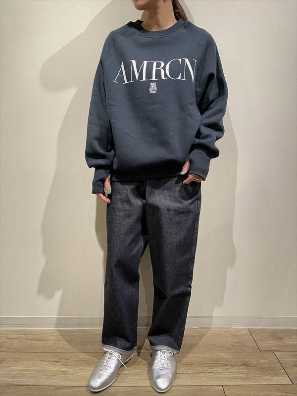 ★送料無料★✨AMERICANA アメリカーナ　ガゼット ロングリブ スウェット AMERICANA×ORIGINAL Charcoal／アメリカーナ×オリジナル