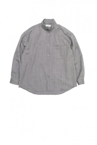 Graphpaper<br>Limited item<br>Wool Herringbone Oversized Stand Collar Shirt
