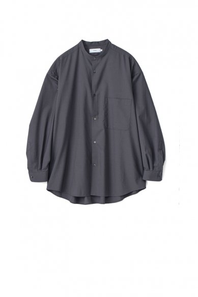Graphpaper<br>Fine Wool Tropical Oversized Band Collar Shirt