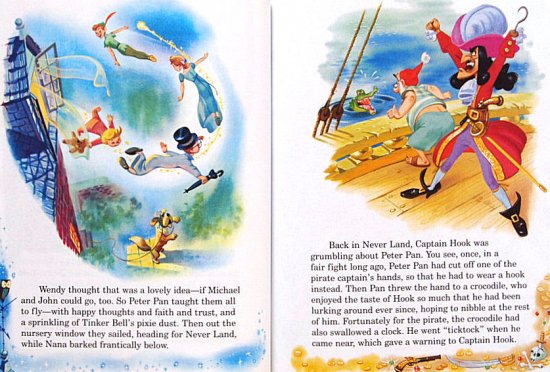 英語〉Walt Disney's Peter Pan -a Little Golden Book- - 中古絵本と、絵本やかわいい古本屋  -secondhand books online-