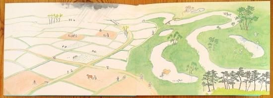 Amazon.co.jp: 絵巻じたて ひろがるえほん かわ (福音館の単行本