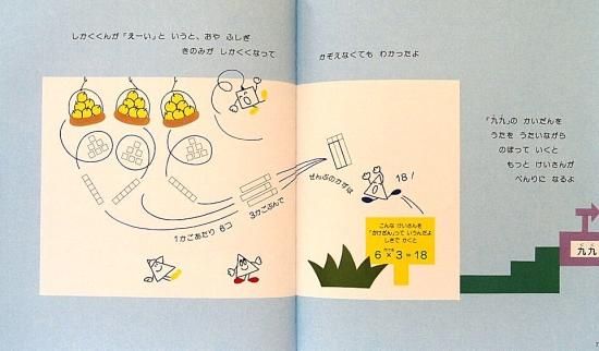 たのしいかけざん 九九のほん - 中古絵本と、絵本やかわいい