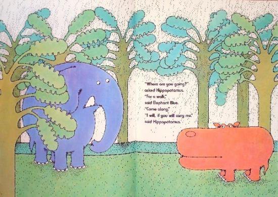 英語〉ELEPHANT BLUE (ぞうくんのさんぽ) - 中古絵本と、絵本や 