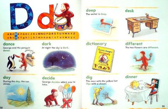 英語〉Curious George's Dictionary - 中古絵本と、絵本やかわいい古本屋 -secondhand books online-