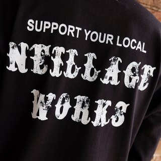 NEILLAGE WORKS ニーレイジ ワークス SUPPORT YOUR LOCAL L/S TEE＜BLACK＞