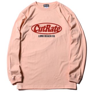 CUTRATE カットレイト CUTRATE LOGO L/S T-SHIRT＜OFF PINK＞