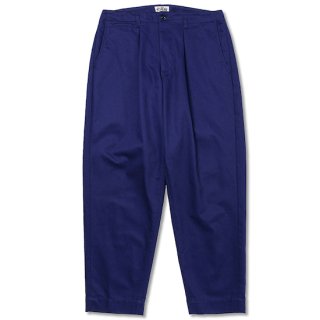 CALEE キャリー Vintage type chino cloth tuck trousers＜Blue＞