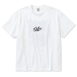 CALEE ꡼ Stretch CALEE permanent t-shirt -Naturally paint design-White