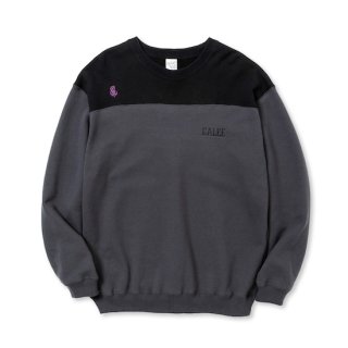 CALEE ꡼ EMBROIDERY BICOLOR CREW NECK SWBLACK / CHARCOAL<img class='new_mark_img2' src='https://img.shop-pro.jp/img/new/icons14.gif' style='border:none;display:inline;margin:0px;padding:0px;width:auto;' />
