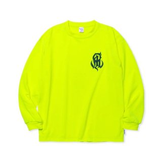 CALEE キャリー MULTI FUNCTION DROP SHOULDER LOGO L/S TEE＜NEON YELLOW＞<img class='new_mark_img2' src='https://img.shop-pro.jp/img/new/icons14.gif' style='border:none;display:inline;margin:0px;padding:0px;width:auto;' />