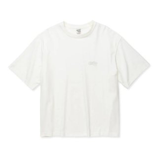 CALEE ꡼ EMBROIDERY DROP SHOULDER S/S TEEWHITE