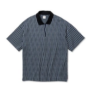 CALEE ꡼ DIAMOND JACQUARD DROP SHOULDER ZIP POLOBLUE<img class='new_mark_img2' src='https://img.shop-pro.jp/img/new/icons14.gif' style='border:none;display:inline;margin:0px;padding:0px;width:auto;' />