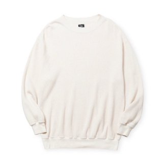 CALEE ꡼ 40'S WAFFLE MOCK NECK L/S SHVINTAGE WHITE